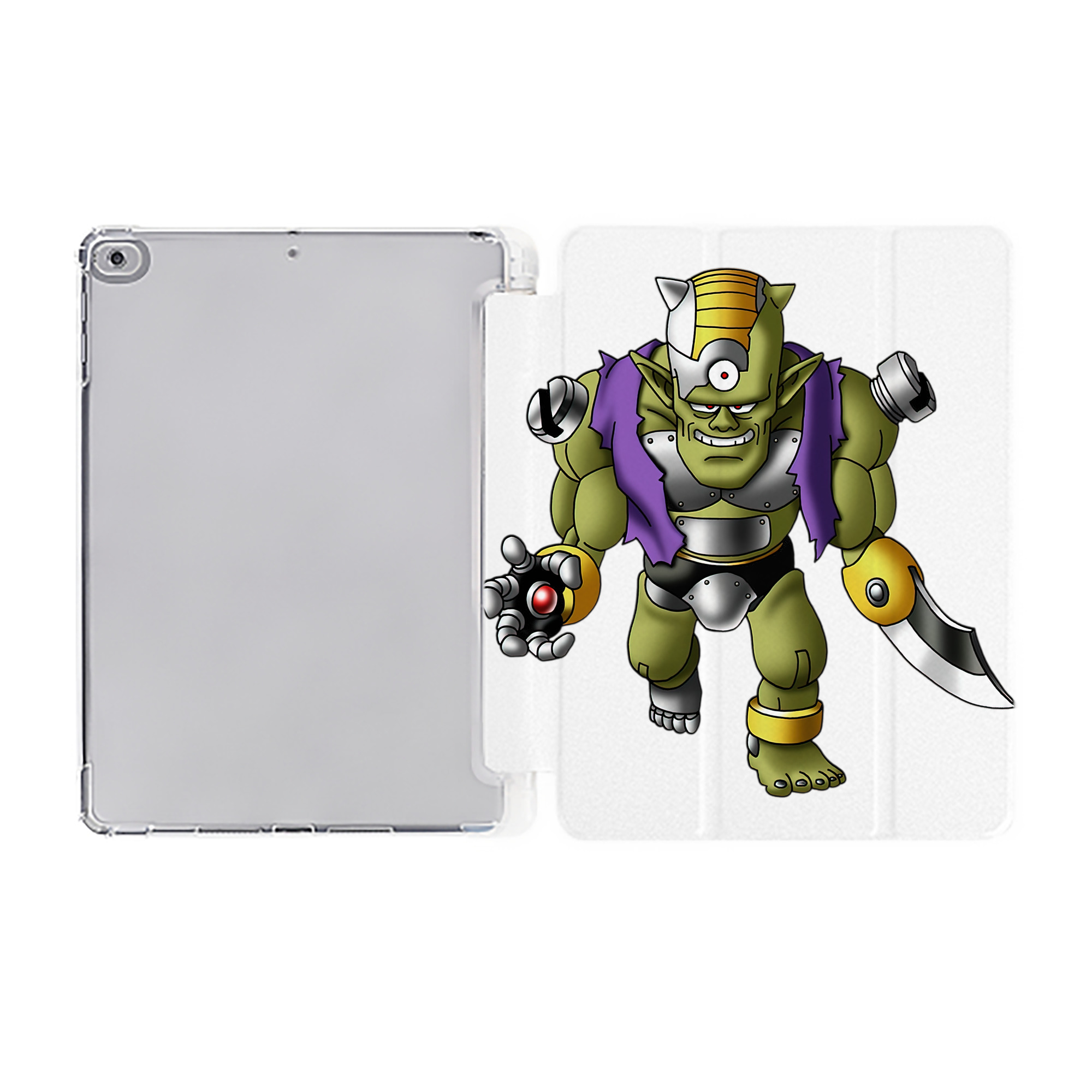 （画像用） ドラゴンクエスト Doragon Kuesuto Dragon Quest IPad ケース ペン収納付き 三つ折りスタンド PUレザー×シリコン 対応機種9.5/10.5/10.9インチ